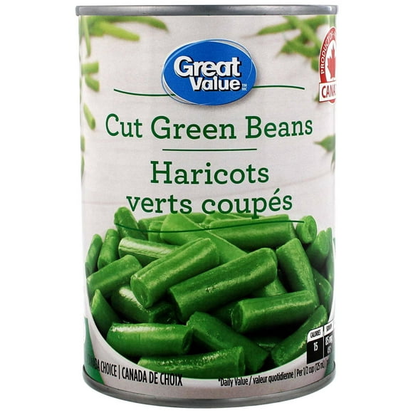 Great Value Cut Green Beans, 398 mL