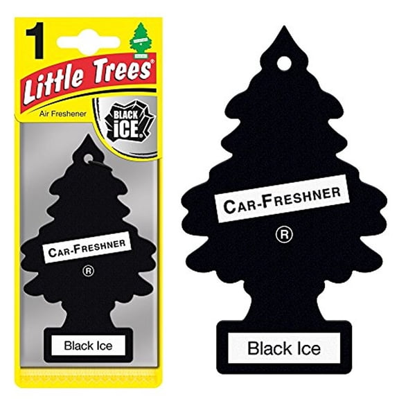 Magic Tree Little Trees Car Home Air Freshener Freshner Smell Fragrance Aroma Scent - BLACK ICE (48 Pack)