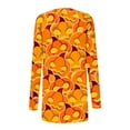 thumbnail image 5 of Women‘s Halloween Cardigan Sweater Skull Pumpkin Print Pattern Long Cardigans Sweater Coats Tops Ginger M, 5 of 5