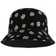 thumbnail image 2 of Reversible Bucket Hat For Men Women Summer Travel Beach Outdoor Fishing Hat 100% Cotton - J866-Black, 2 of 4