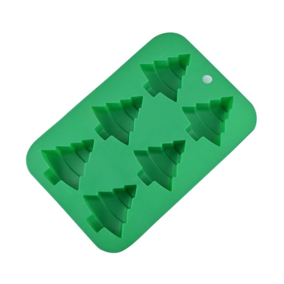 Molde de silicona con forma de árbol de Navidad para decorar pasteles, chocolate y fondant, herramientas de bricolaje (color aleatorio)