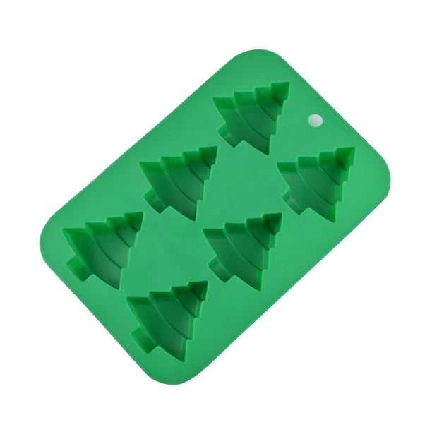 Molde de silicona con forma de árbol de Navidad para decorar pasteles, chocolate y fondant, herramientas de bricolaje (color aleatorio)