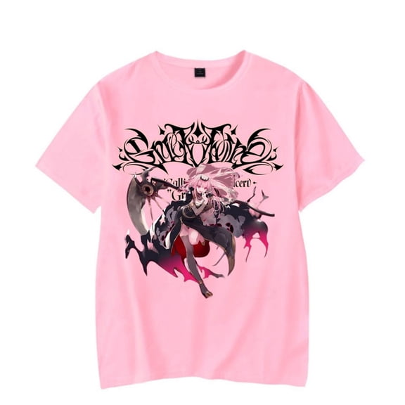 Mori Calliope Merch T-shirt 2025 New Printed Short Sleeved Fashionable Neutral Round Neck Fan Top Shirt