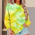 thumbnail image 2 of Bovemsi Womens Sweatshirts Women's Tie Dye Pattern Plus Size Fashion Tops Long Sleeved Fall Fashion Outfits 2025 Clothes, 2 of 9