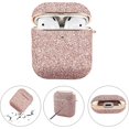 thumbnail image 3 of Bling Case YONGSHENG Para Airpods 1 y 2 Cubierta Dura de Cuero de Lujo Oro Rosa, 3 of 5