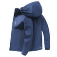 thumbnail image 2 of Men's Windbreakers Man Solid Color Water Resistance Zipper Pockets The Lining Hooded Outdoor Jacket Coat Blue XL Windbreaker Jackets for Men, 2 of 6