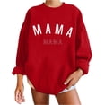 thumbnail image 2 of Qertyioot Chemises à Manches Longues pour Femmes, Mode Femmes Confortable Décontracté Chandail à Lettres Imprimé Col Rond T-Shirt Blouse Hauts, 2 of 4