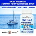 thumbnail image 4 of Fish Oil 4000mg Per Serving Softgels, Omega 3 Fish Oil Supplements,180 Softgels, 4 of 6