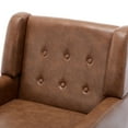 thumbnail image 6 of DREAMSIDEA Faux Leather Accent Chairs Set of 2 for Living Room Morden Upholstered Armchair Bedroom Chairs,Coffee, 6 of 7