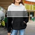 thumbnail image 2 of Mercatoo Long Sleeve Sweatshirt for Kids Boys Girls Hooded Printed Warm Tops Fall Casual 𝗣reppy Pullover with Pocket, 2 of 7