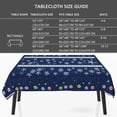 thumbnail image 3 of 1pc Blue Snowflake Colorful Ball pattern Polyester Table Cloth Waterproof Table Cover Holiday Table Decor for Dining, 3 of 7
