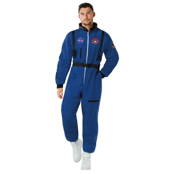 Morph Mens Blue Astronaut Costume Adult NASA Spaceman Space Suit Halloween Halloween Blue M