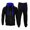 Blue, variant on Men's Hooded Athletic Tracksuit Full Zip Casual Jogging Gym Sweat Suits Red