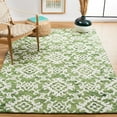 thumbnail image 4 of SAFAVIEH Blossom Cletus Geometric Wool Area Rug, Green/Ivory, 6' x 9', 4 of 10