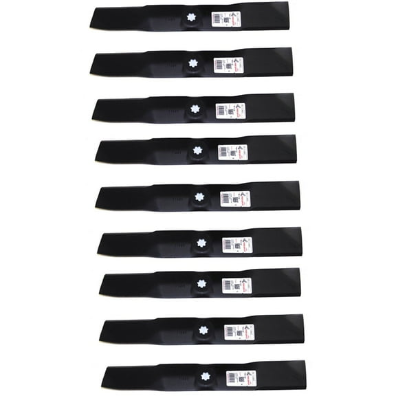 (9) 11491 Rotary Blades Compatible With John Deere GX21380, GY20679, GY20684