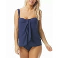 thumbnail image 2 of Coco Reef Navy Contours Clarity Bandeau Women Removable Strap Tankini Swim Top, US 36D, UK 36D, 2 of 2