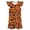 Orange, variant on Gunia Toddler Girls Nightgowns Pjs For Girls Halloween Flutter Sleeve Nightgown Summer Casual Cartoon Digital Print Dress Night Gowns Sleepwear White 3-4 Years