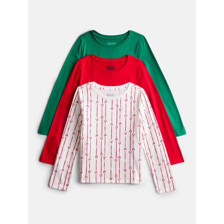Wonder Nation Girls Kid Tough Long Sleeve Tee 3-Pack photo 1