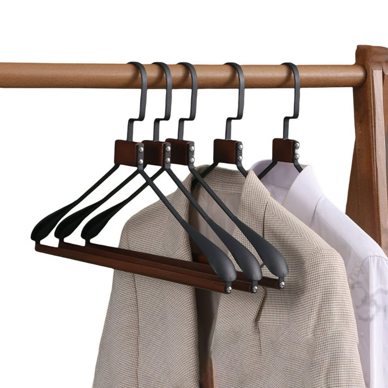 24pk Wood Suit Hangers Black - Brightroom™