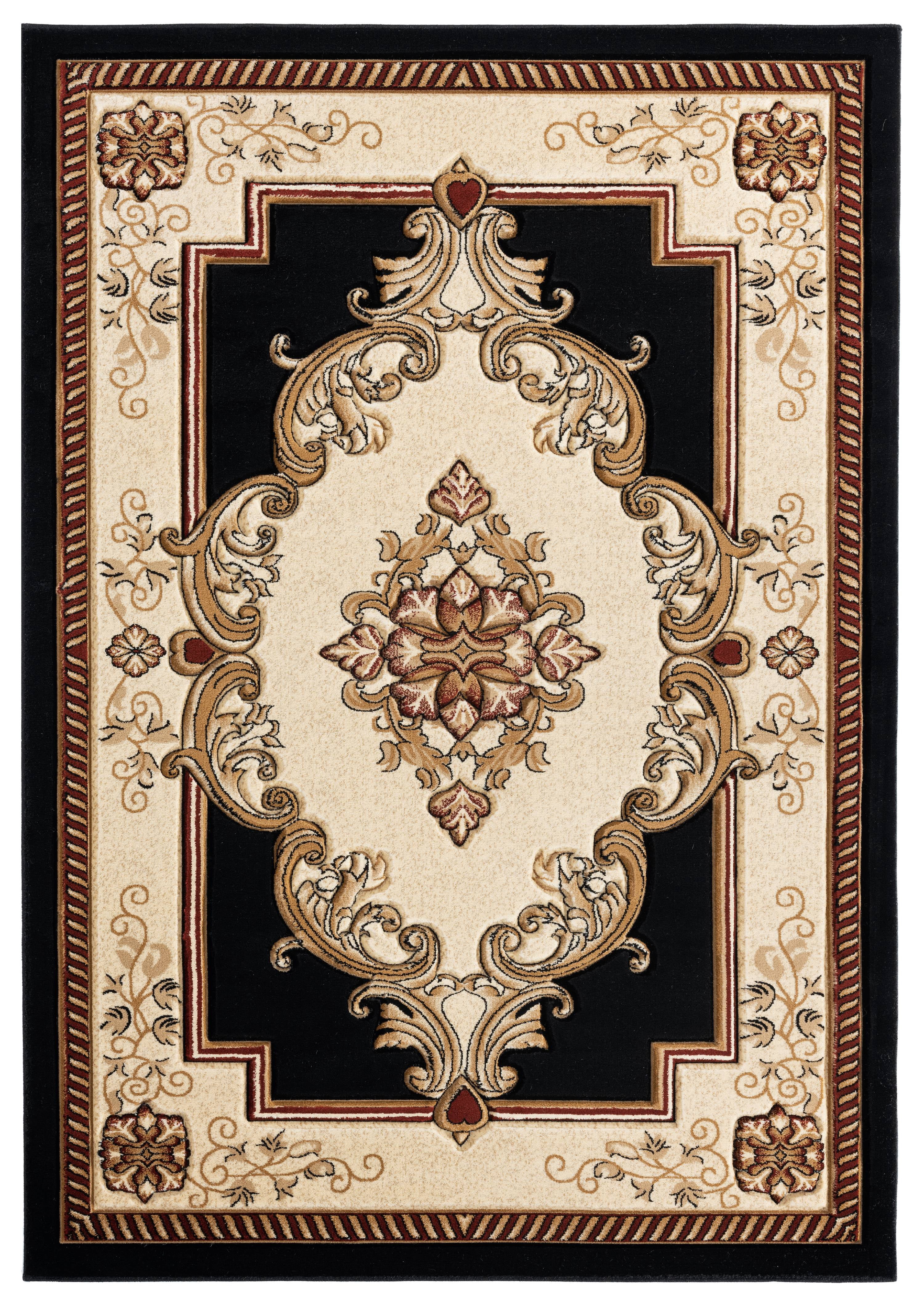 United Weavers Drachma Patras Traditional Medallion Area Rug, Black, 7'10" x 7'10"