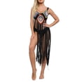 thumbnail image 1 of VISgogo - Bikini para mujer, sin mangas, para playa, con borlas caladas, vestido de verano VISgogo  moda, 1 of 7