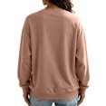 thumbnail image 4 of Women's No Hood Sweatshirts Crew Neck Long Sleeve Solid Pullover Sweatshirts Spring Fall Loose Causal Sweatshirts, XL, 4 of 4