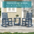 thumbnail image 4 of SUUNYN Set of 4 Outdoor Rocking Chairs, HDPE Porch Rockers for Patio Deck, All-Weather, 380lbs Load, Navy, 4 of 8
