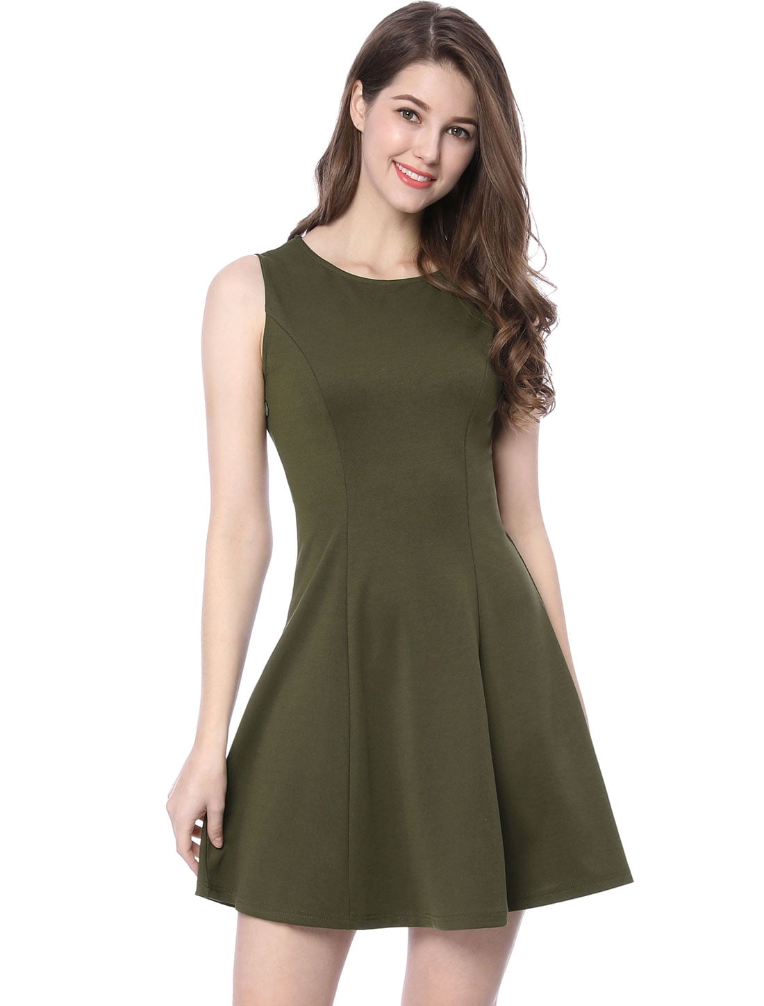 plain a line dress