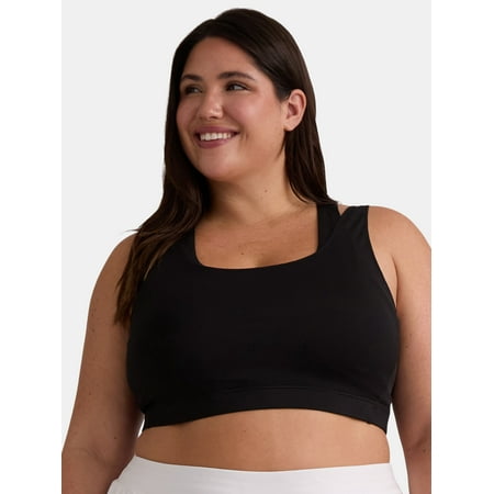 Avia Women's and Women's Plus Double Layer Mesh Sports Bra, Sizes XS-4X