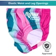 thumbnail image 6 of Aqua SwimSchool Reusable Polyester Swim Diaper for Infants 6-18 Months, 16-28 lbs, Pink Multicolor, 6 of 7