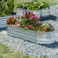 thumbnail image 3 of Grapevine Galvanized Steel Raised Garden Bed, Oval, 48IN, Silver, 3 of 6