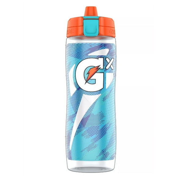 Gatorade Gx Glitched Frost 30oz Water Bottle, Customizable Hydration System, Leak-Proof Design