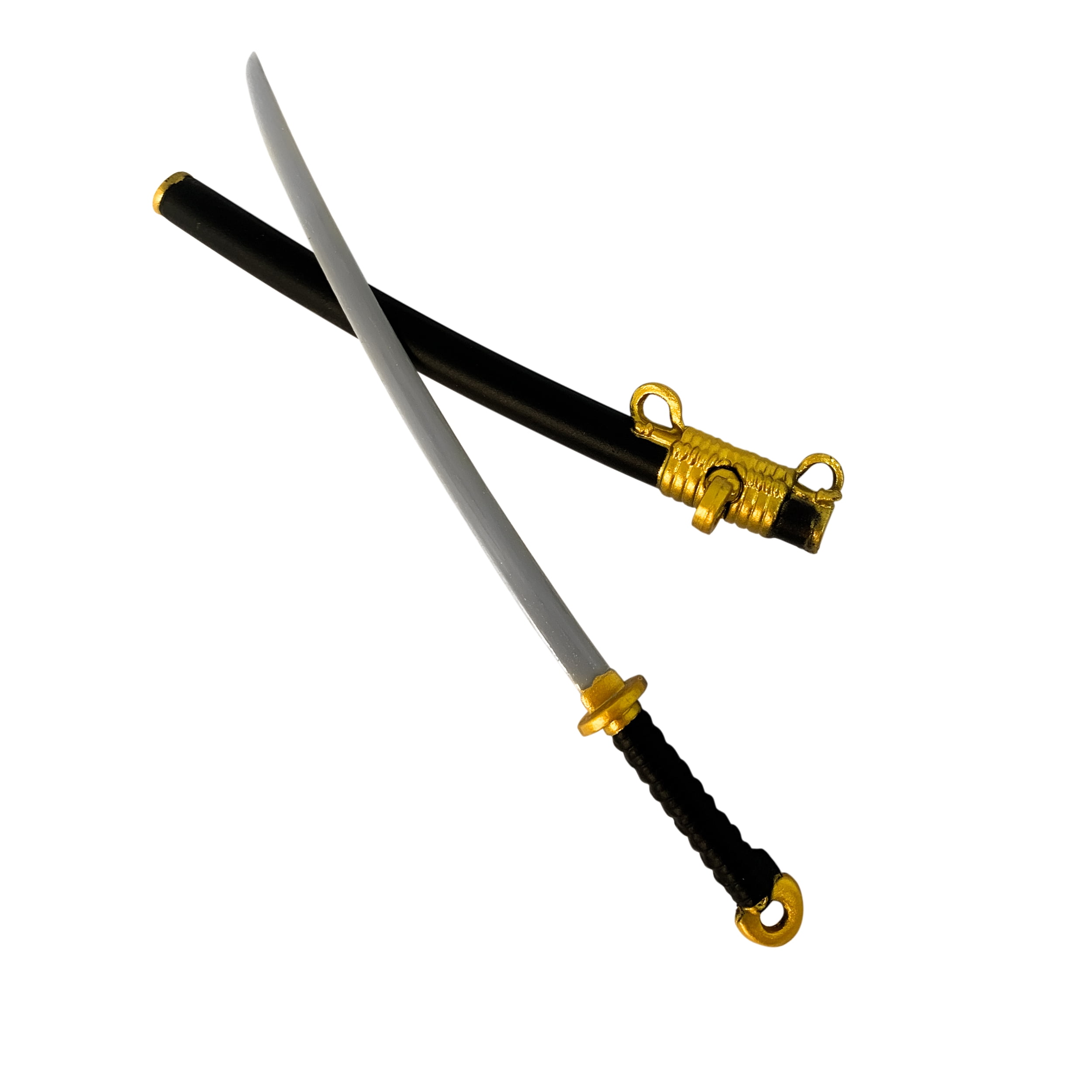 Black Plastic Toy Katana Sword with Removable Sheath for 68 Inch