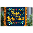 thumbnail image 6 of Teal Backdrop Banner with Orange Balloons and Golden Scrolls Happy Retirement Decoration Party Supplies Photography Props Retirement Event Decor Background, 6 of 7