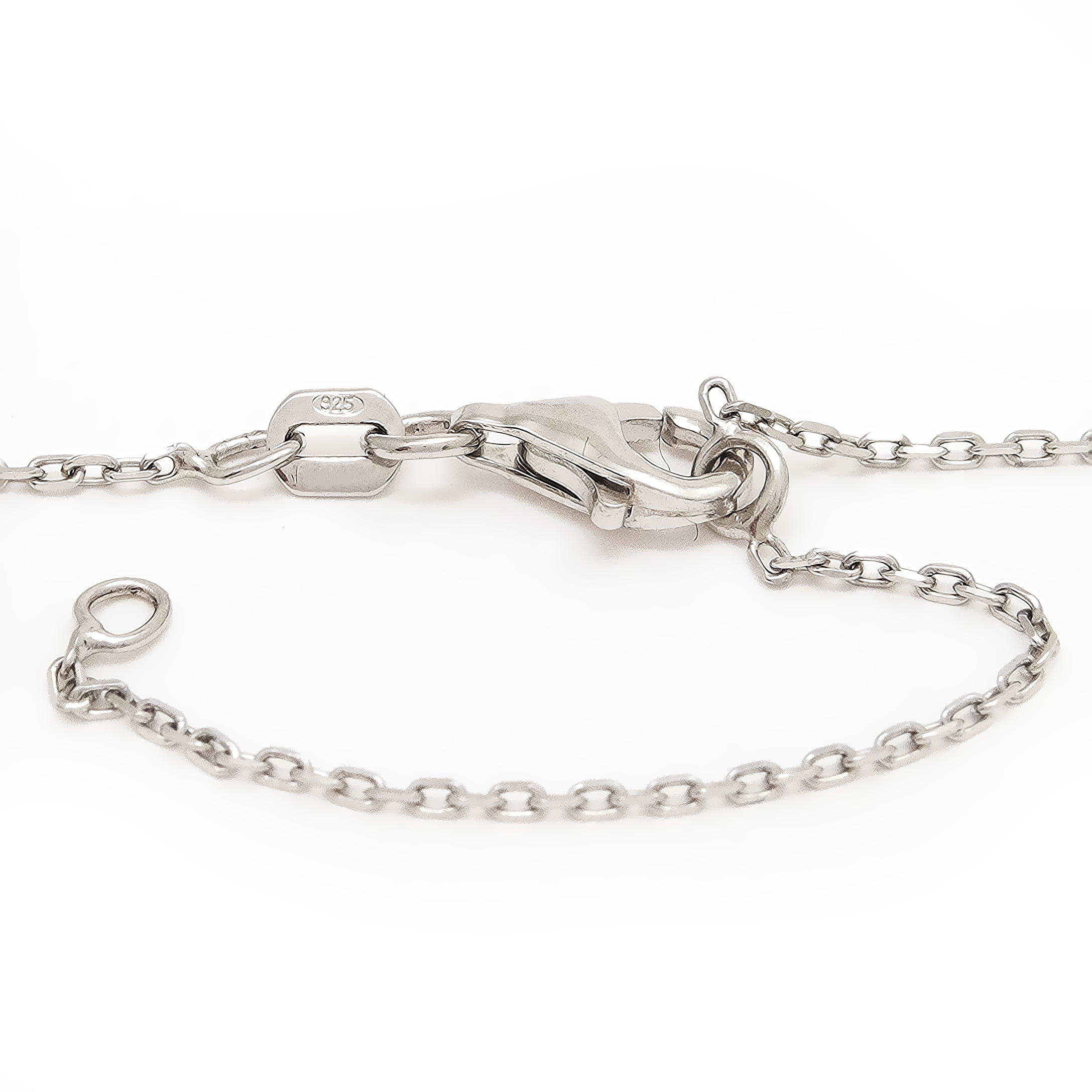 Dainty Silver Diamond Initial K Necklace