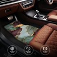 thumbnail image 6 of Crystal Fleece Car Floor Mats Set Of Four - Bottom Injection Molded For Easy Installation To Prevent Interior Contamination Suitable For Most Cars Green And Brown Gold Marble, 6 of 7