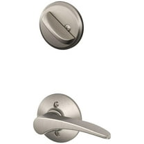 Schlage F59 MNH 619 LH Manhattan Interior Left-Handed Lever with Deadbolt, Satin Nickel (Interior Half Only)