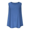thumbnail image 4 of Ltctricy Women's Plus Size Tank Tops Summer Casual Scoop Neck Solid Color Sleeveless T-Shirts Loose Tunic Blouses Fashion Cami Tees, 4 of 7