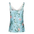 thumbnail image 5 of LEAVINGSUO Tank Tops for Women under $5 Women Summer Casual Vest V-Neck Pullover Blouse Printed Sleeveless Tank Tops Blue XXL, 5 of 5
