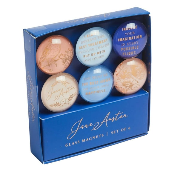 Jane Austen: Jane Austen: Glass Magnet Set (Set of 6) (General merchandise)
