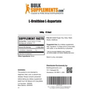 BulkSupplements L-Ornithine L-Aspartate Powder - 3g per Serving - 500 Grams (1.1 lbs) - 167 Servings