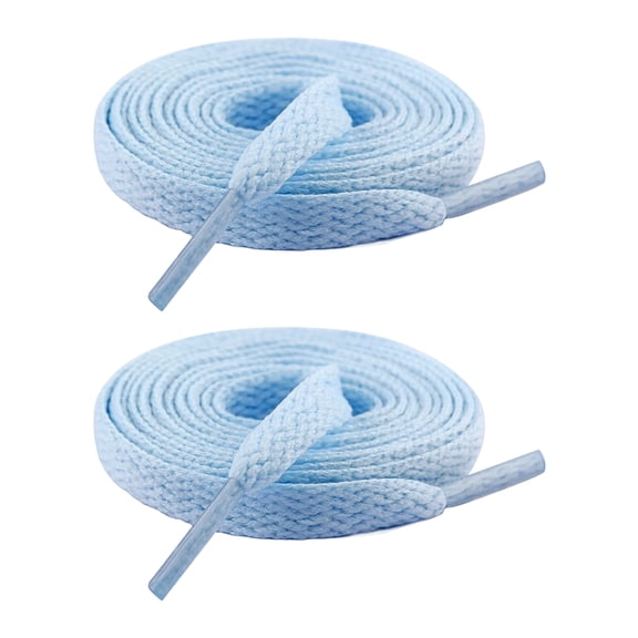 lixuesong 2Pcs Flat Sneaker Shoelaces 8mm Wide Polyester Colored Laces for Casual and Sport Athletic Running Boot Strings