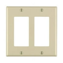 Leviton 80409-I Ivory Two Gang Decora Wall Plate