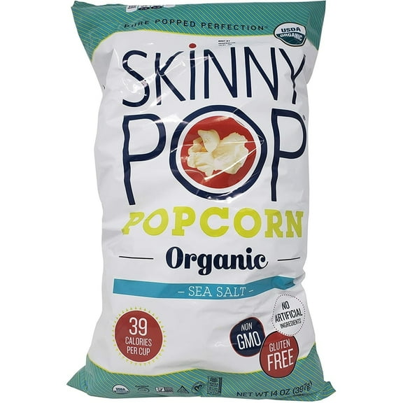 Skinny Pop Organic Popcorn Sea Salt Pure Popped Perfection 14 Ounce