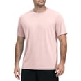 thumbnail image 3 of Inglocry Men's UPF 50+ Swim Shirts Short Sleeve, Sun Protection Quick Dry Rash Guard, Water T-Shirt for Surfing Fishing Beach Pink XL, 3 of 7