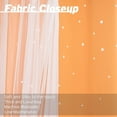 thumbnail image 3 of Best Home Fashion Set of 2 Tulle Overlay Star Cut Out Silver Grommet Curtains for Bedroom, Living Room, Kids Room, Sun Blocking Thermal Insulated Blackout Window Curtains (Orange, 52" W x 96" L), 3 of 4