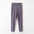 thumbnail image 6 of WQNVRNR Girls Stretchy Leggings Slim Fit Elastic Waist Fall Comfortable Casual Pants Gray 10 Years, 6 of 6