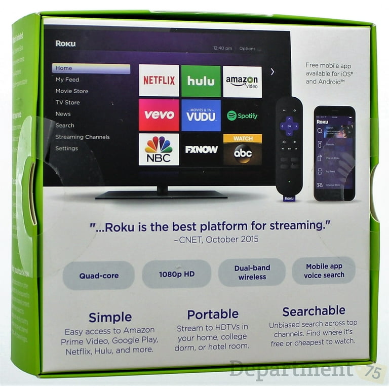 Roku Streaming Stick, 3600RW (2016 model)