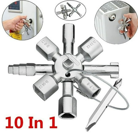 

10 in1 Multifunctional Cross Switch Wrench Tools Triangle Key Wrench Box Key
