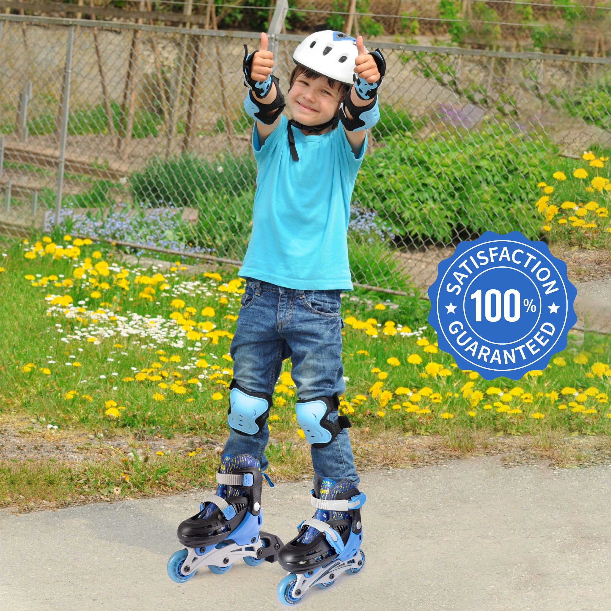 New Bounce Inline Skates for Toddlers – Adjustable Roller Blades for Junior Shoe Size 8-11 – Comfortable and Durable Inline Skates for Kids